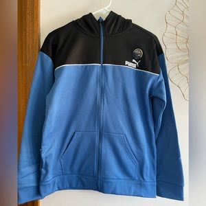 Kids fleece lined puma hooded sweater